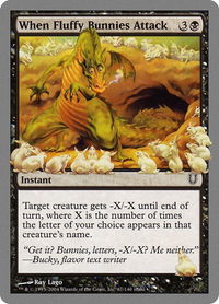 When Fluffy Bunnies Attack - Unhinged (UNH) #67 - Common Magic: The Gathering Trading Card