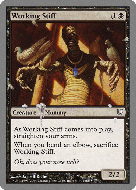 Working Stiff - Unhinged Magic: The Gathering trading card