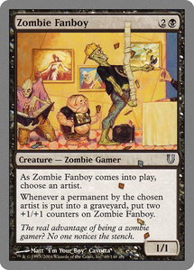 Zombie Fanboy - Unhinged (UNH) #69 - Uncommon Magic: The Gathering Trading Card