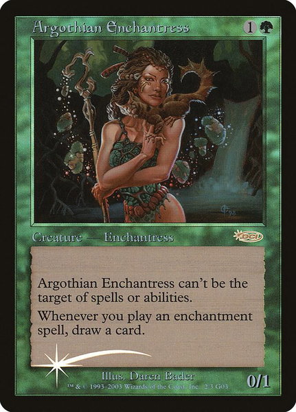 Argothian Enchantress trading card from Judge Promos Argothian Enchantress - Judge Promos Magic: The Gathering trading card