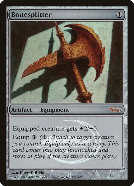 Bonesplitter trading card from Arena Promos Bonesplitter - Arena Promos Magic: The Gathering trading card
