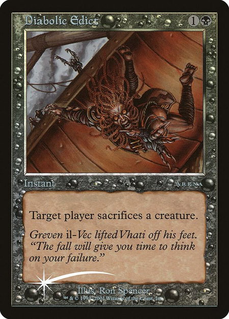 Diabolic Edict - Arena Promos Magic: The Gathering trading card