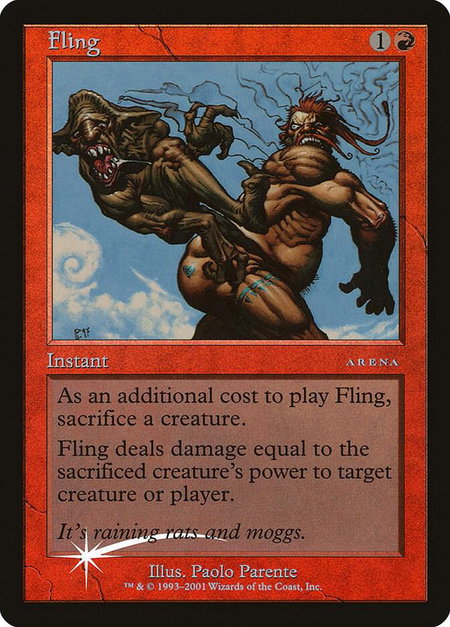 Fling - Arena Promos Magic: The Gathering trading card