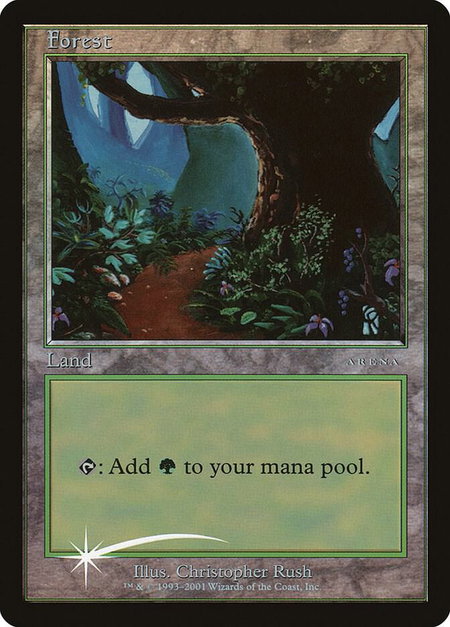 Forest (2001 Beta) - Arena Promos Magic: The Gathering trading card