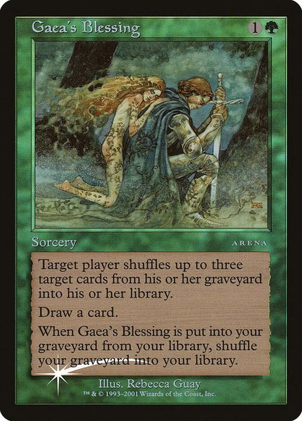 Gaea's Blessing trading card from Arena Promos Gaea's Blessing - Arena Promos Magic: The Gathering trading card