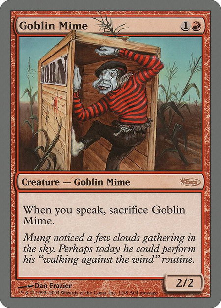 Goblin Mime trading card from Arena Promos Goblin Mime - Arena Promos Magic: The Gathering trading card