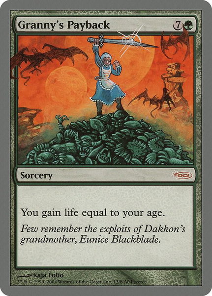 Granny's Payback trading card from Arena Promos Granny's Payback - Arena Promos Magic: The Gathering trading card