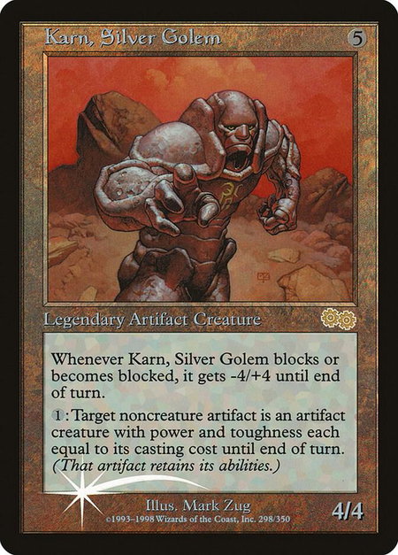 Karn, Silver Golem - Arena Promos Magic: The Gathering trading card