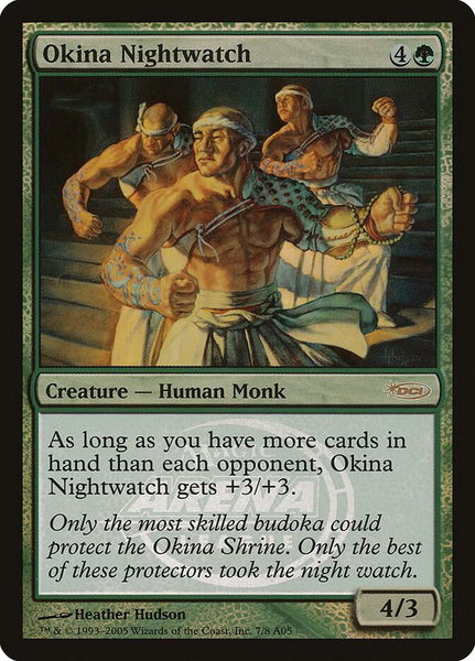 Okina Nightwatch trading card from Arena Promos Okina Nightwatch - Arena Promos Magic: The Gathering trading card