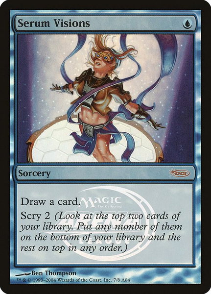 Serum Visions trading card from Arena Promos Serum Visions - Arena Promos Magic: The Gathering trading card