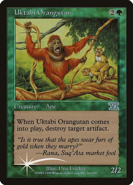 Uktabi Orangutan trading card from Arena Promos Uktabi Orangutan - Arena Promos Magic: The Gathering trading card