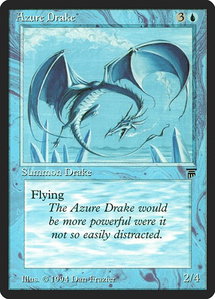 Azure Drake - Legends (LEG) #null - Uncommon Magic: The Gathering Trading Card