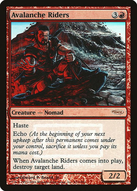 Avalanche Riders - FNM Promos Magic: The Gathering trading card