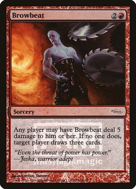 Browbeat - FNM Promos Magic: The Gathering trading card