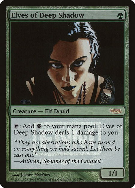 Elves of Deep Shadow - FNM Promos Magic: The Gathering trading card