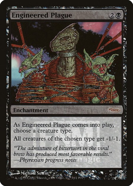 Engineered Plague - FNM Promos Magic: The Gathering trading card