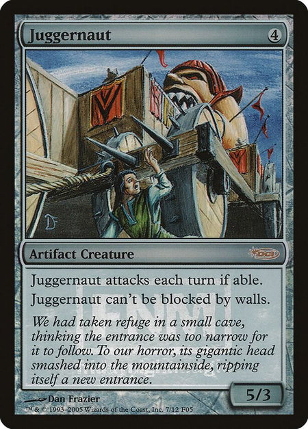 Juggernaut trading card from FNM Promos Juggernaut - FNM Promos Magic: The Gathering trading card