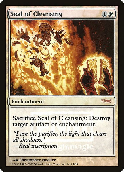 Seal of Cleansing trading card from FNM Promos Seal of Cleansing - FNM Promos Magic: The Gathering trading card