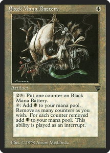 Black Mana Battery - Legends (LEG) #null - Uncommon Magic: The Gathering Trading Card