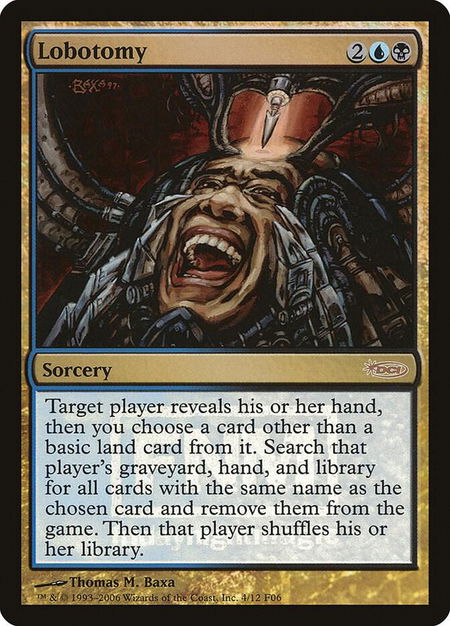 Lobotomy - FNM Promos Magic: The Gathering trading card
