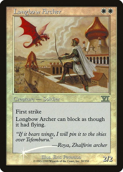 Longbow Archer trading card from FNM Promos Longbow Archer - FNM Promos Magic: The Gathering trading card
