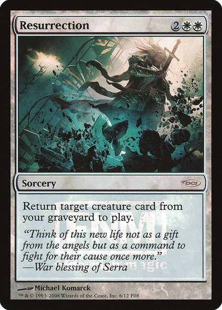 Resurrection - FNM Promos Magic: The Gathering trading card