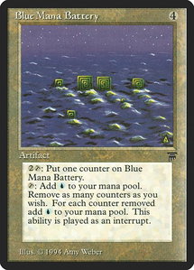 Blue Mana Battery - Legends (LEG) #null - Uncommon Magic: The Gathering Trading Card