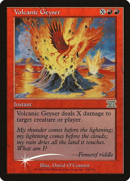 Volcanic Geyser - FNM Promos Magic: The Gathering trading card