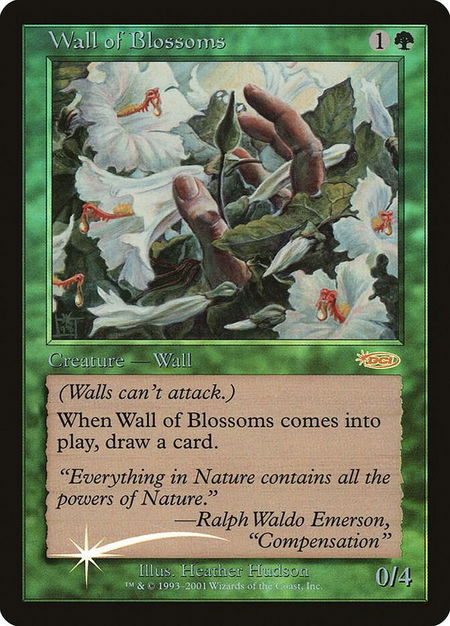 Wall of Blossoms - FNM Promos Magic: The Gathering trading card