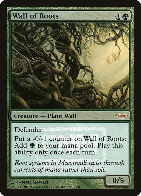 Wall of Roots - FNM Promos Magic: The Gathering trading card