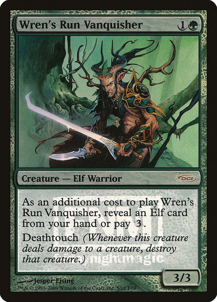 Wren's Run Vanquisher trading card from FNM Promos Wren's Run Vanquisher - FNM Promos Magic: The Gathering trading card