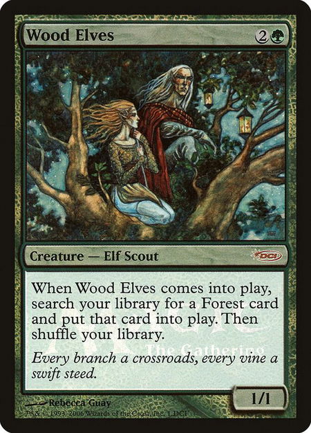 Wood Elves - WPN & Gateway Promos Magic: The Gathering trading card