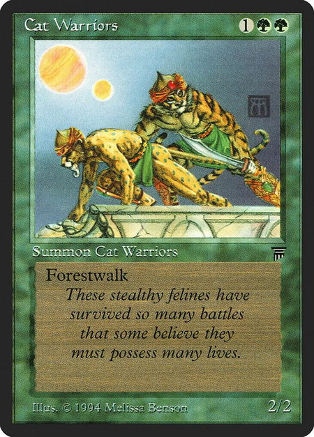 Cat Warriors - Legends Magic: The Gathering trading card