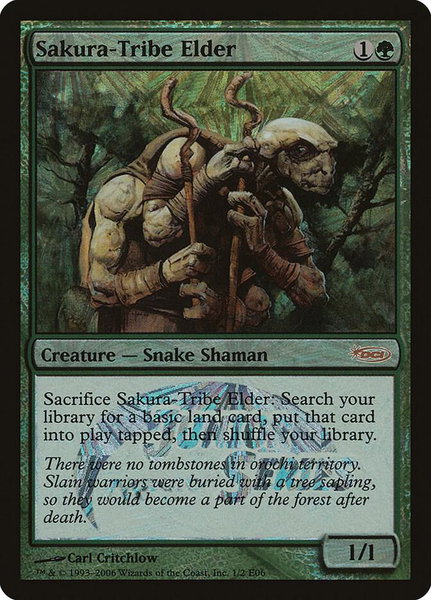 Sakura-Tribe Elder (Junior Super Series) trading card from Junior Series Promos Sakura-Tribe Elder (Junior Super Series) - Junior Series Promos Magic: The Gathering trading card