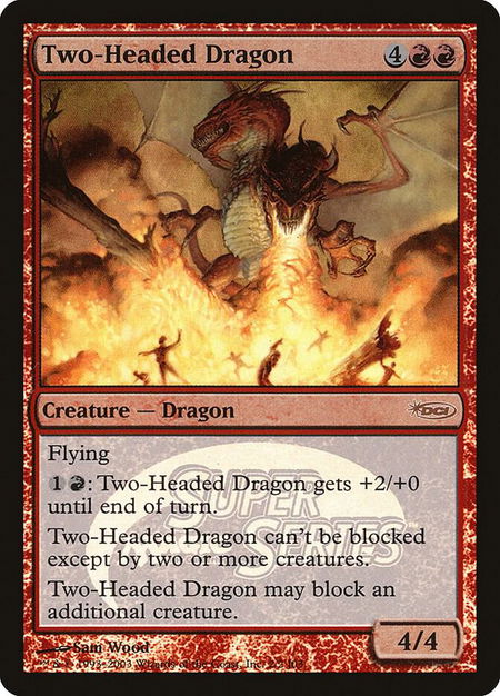 Two-Headed Dragon (Junior Super Series) trading card from Junior Series Promos Two-Headed Dragon (Junior Super Series) - Junior Series Promos Magic: The Gathering trading card