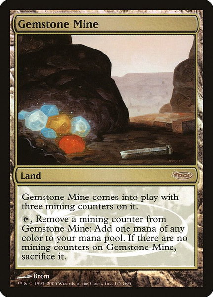 Gemstone Mine trading card from Judge Promos Gemstone Mine - Judge Promos Magic: The Gathering trading card