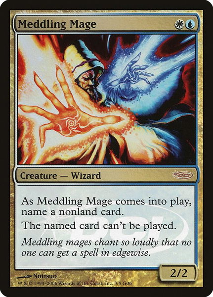 Meddling Mage trading card from Judge Promos Meddling Mage - Judge Promos Magic: The Gathering trading card