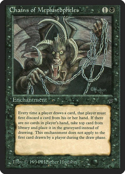 Chains of Mephistopheles - Legends Magic: The Gathering trading card