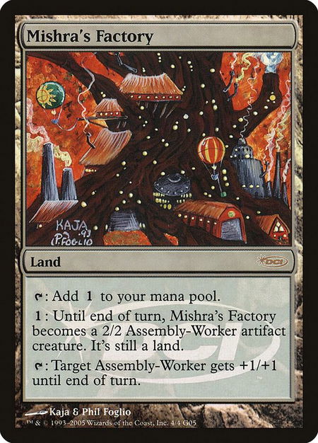Mishra's Factory - Judge Promos Magic: The Gathering trading card