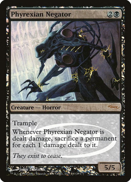 Phyrexian Negator trading card from Judge Promos Phyrexian Negator - Judge Promos Magic: The Gathering trading card