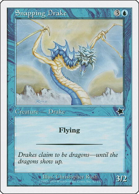 Snapping Drake trading card from Starter 1999 Snapping Drake - Starter 1999 Magic: The Gathering trading card