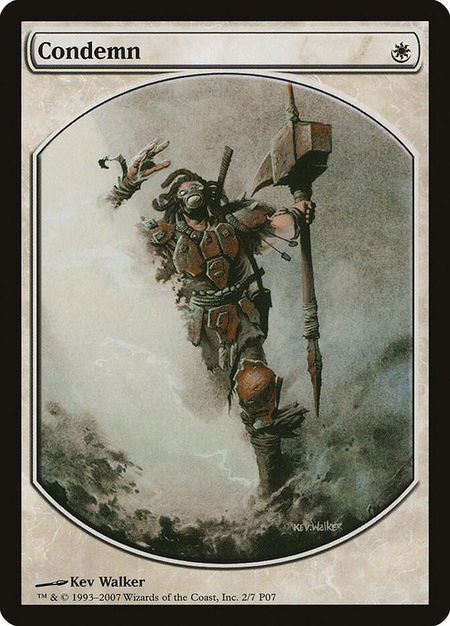 Condemn - Magic Player Rewards Magic: The Gathering trading card