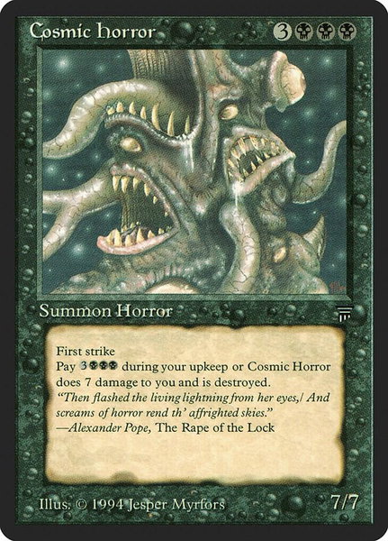 Cosmic Horror trading card from Legends Cosmic Horror - Legends Magic: The Gathering trading card