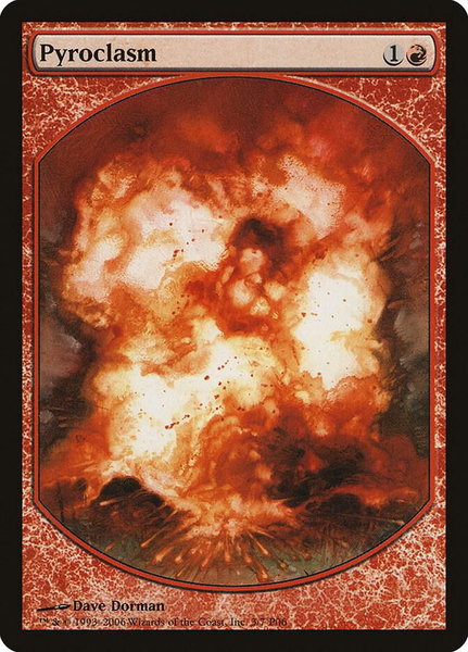 Pyroclasm trading card from Magic Player Rewards Pyroclasm - Magic Player Rewards Magic: The Gathering trading card