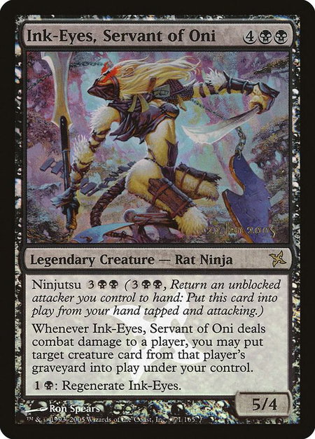 Ink-Eyes, Servant of Oni trading card from Prerelease Cards Ink-Eyes, Servant of Oni - Prerelease Cards Magic: The Gathering trading card