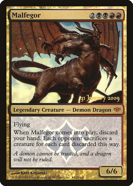 Malfegor - Prerelease Cards Magic: The Gathering trading card