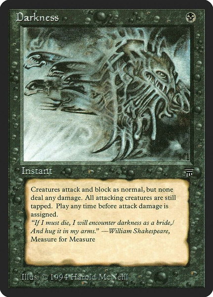 Darkness - Legends Magic: The Gathering trading card