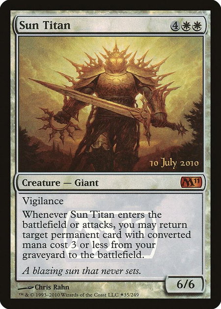 Sun Titan - Prerelease Cards Magic: The Gathering trading card