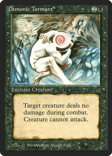 Demonic Torment trading card from Legends Demonic Torment - Legends Magic: The Gathering trading card