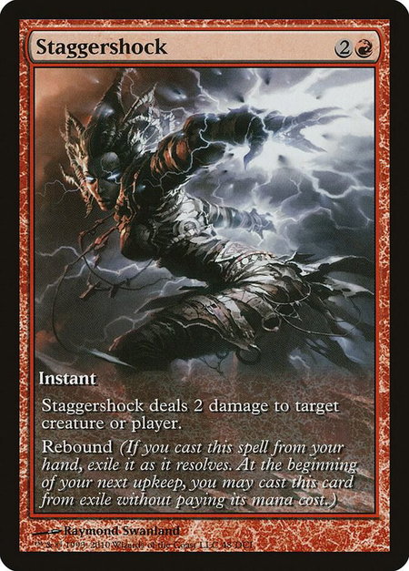 Staggershock trading card from Game Day & Store Championship Promos Staggershock - Game Day & Store Championship Promos Magic: The Gathering trading card